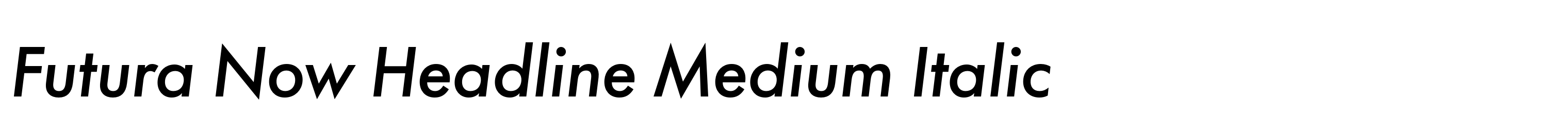 Futura Now Headline Medium Italic